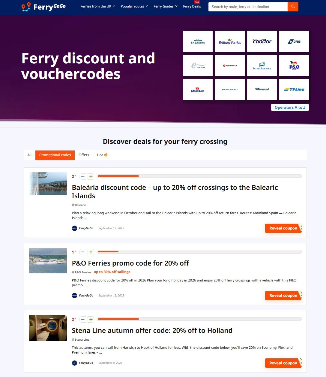 ferry deals and coupons